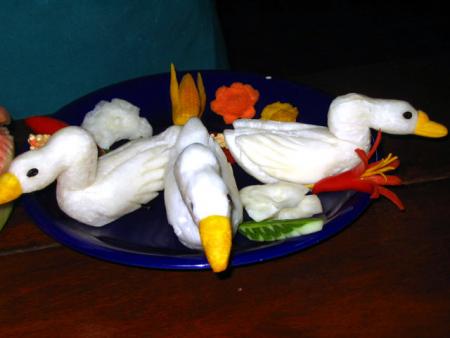 Sculpture sur Légumes et Fruits